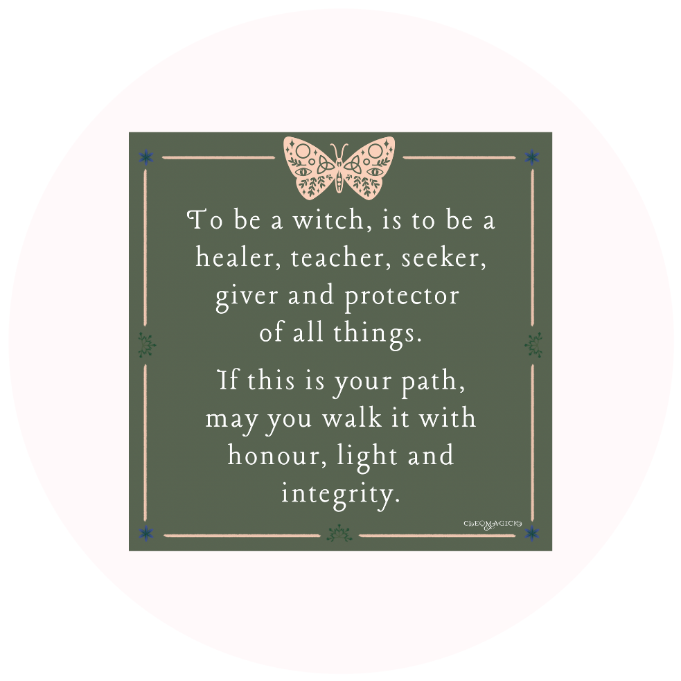TO BE A WITCH ART PRINT, 15 x 15cm Square