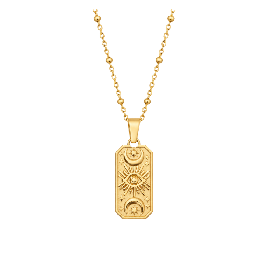 CRAFT PENDANT NECKLACE, GOLD