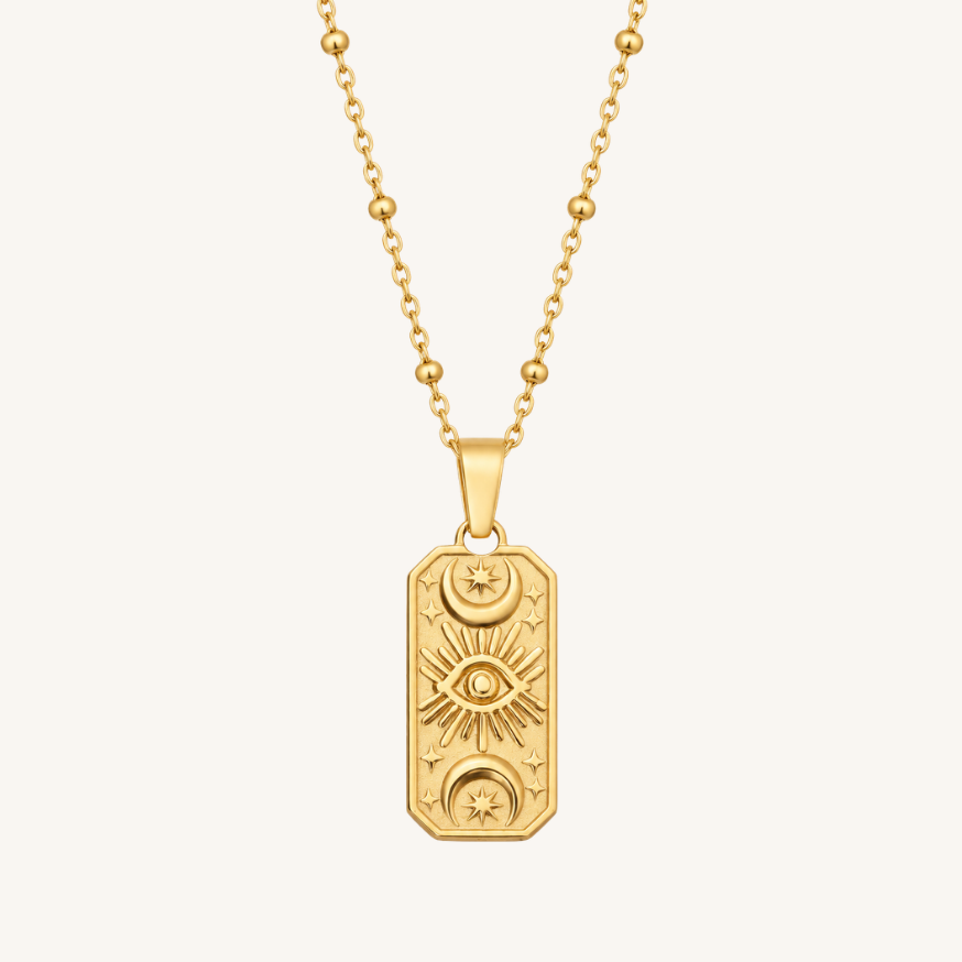 CRAFT PENDANT NECKLACE, GOLD