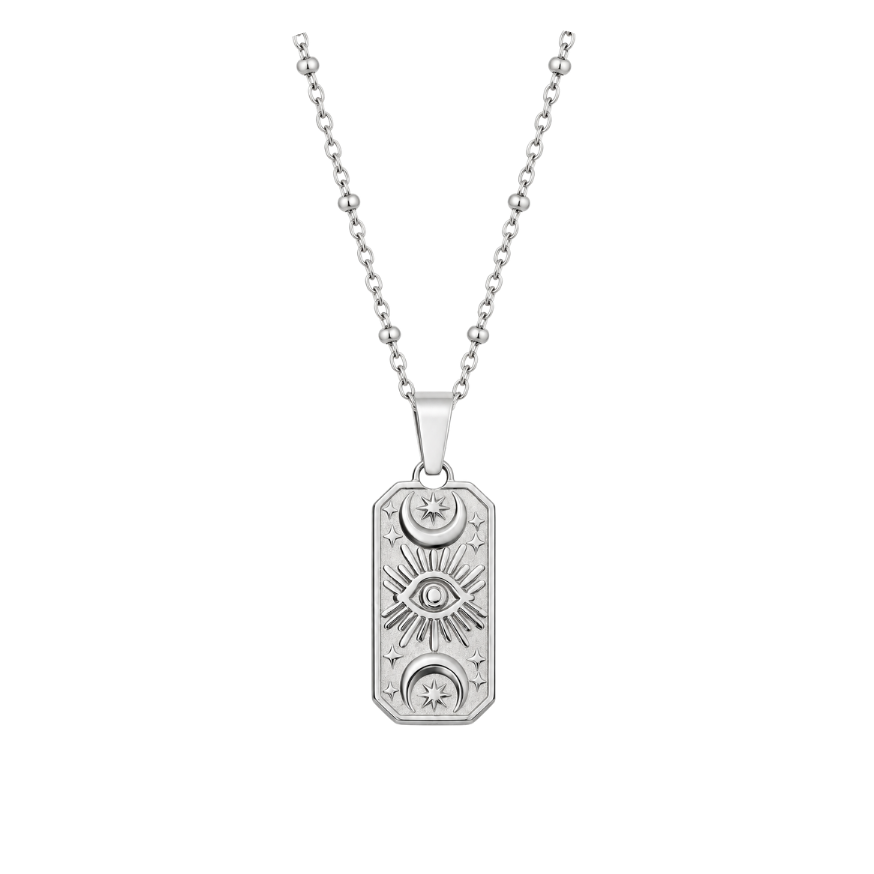 CRAFT PENDANT NECKLACE, SILVER