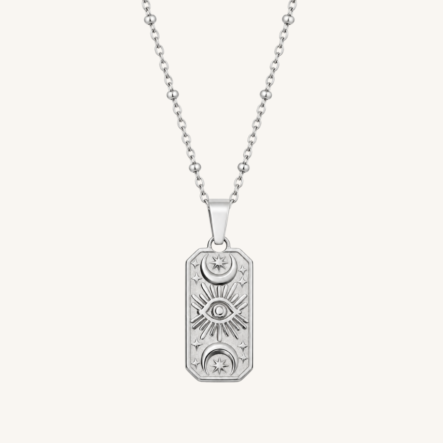CRAFT PENDANT NECKLACE, SILVER