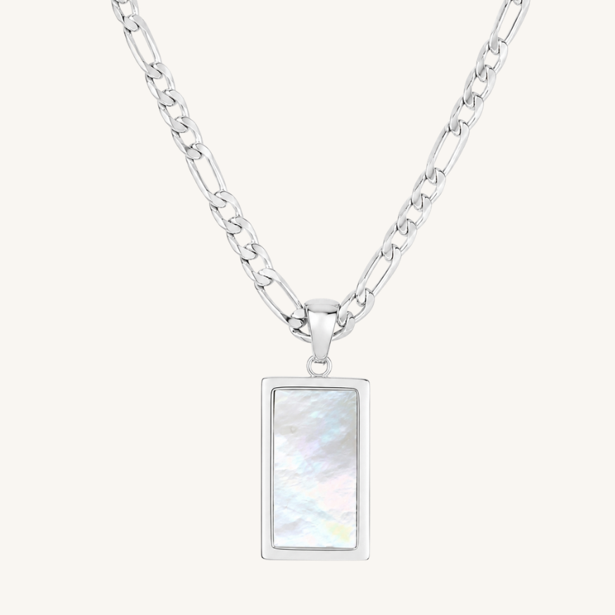 IRIDESCENCE PENDANT NECKLACE, SILVER