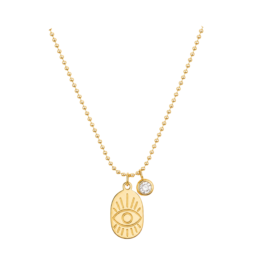 THE ALL-SEEING EYE PENDANT NECKLACE, GOLD
