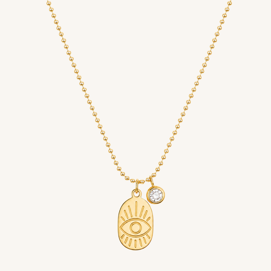 THE ALL-SEEING EYE PENDANT NECKLACE, GOLD