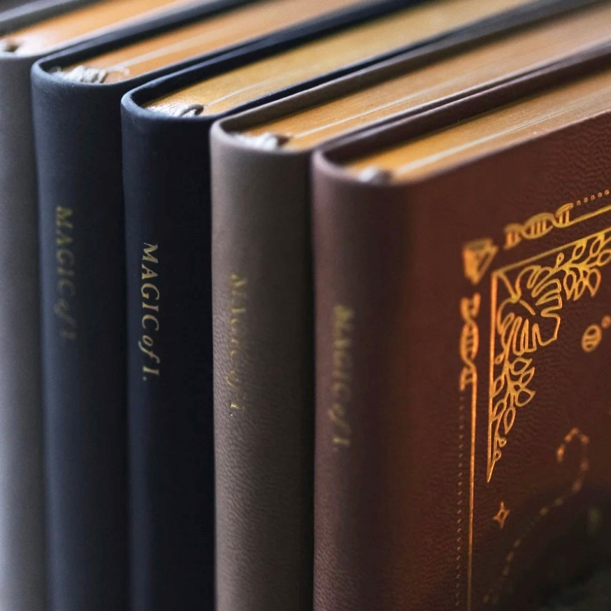MAGIC OF I. VEGAN LEATHER JOURNAL (BLANK), BLACK