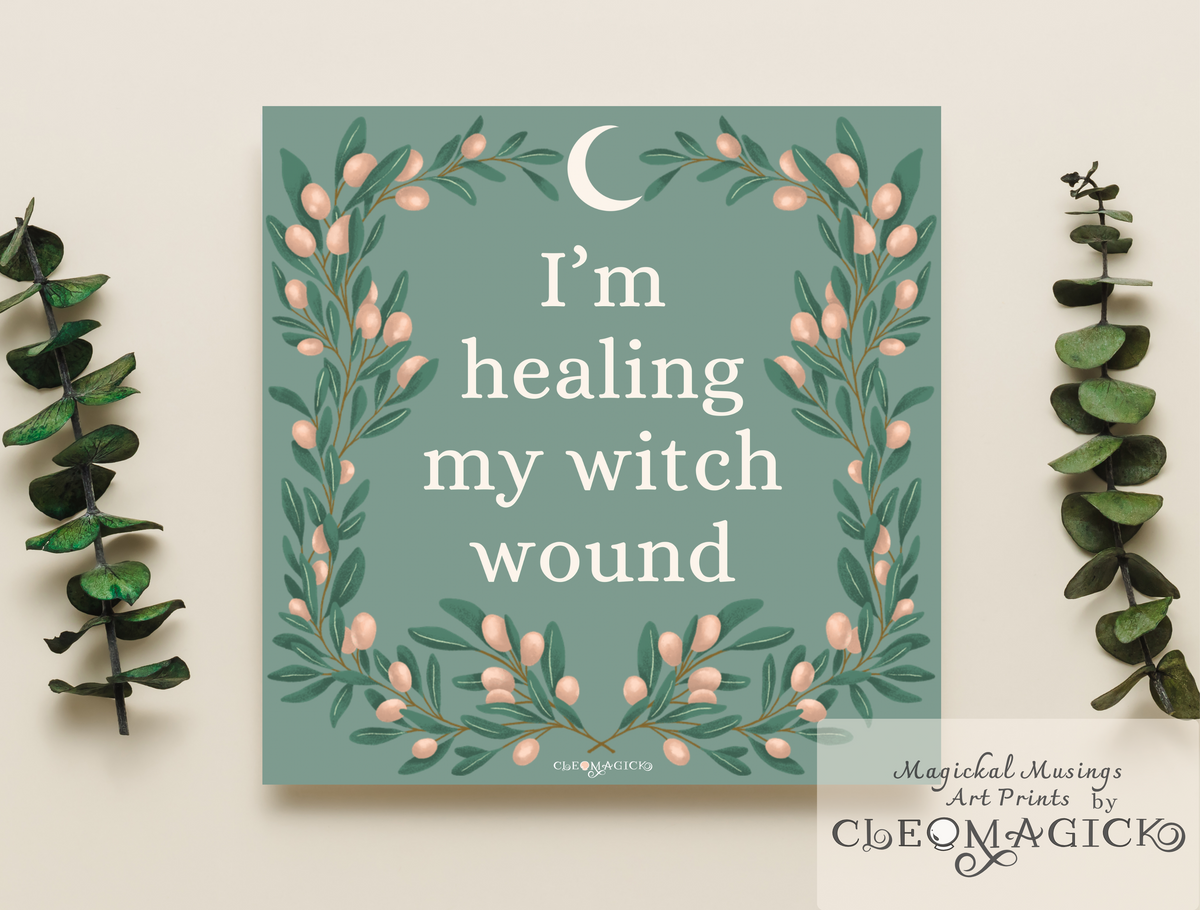 WITCH WOUND ART PRINT, 15 x 15cm Square