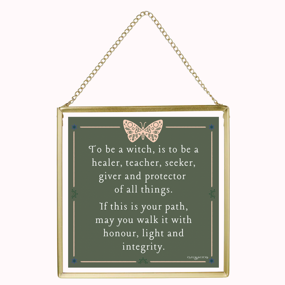 TO BE A WITCH ART PRINT, 15 x 15cm Square