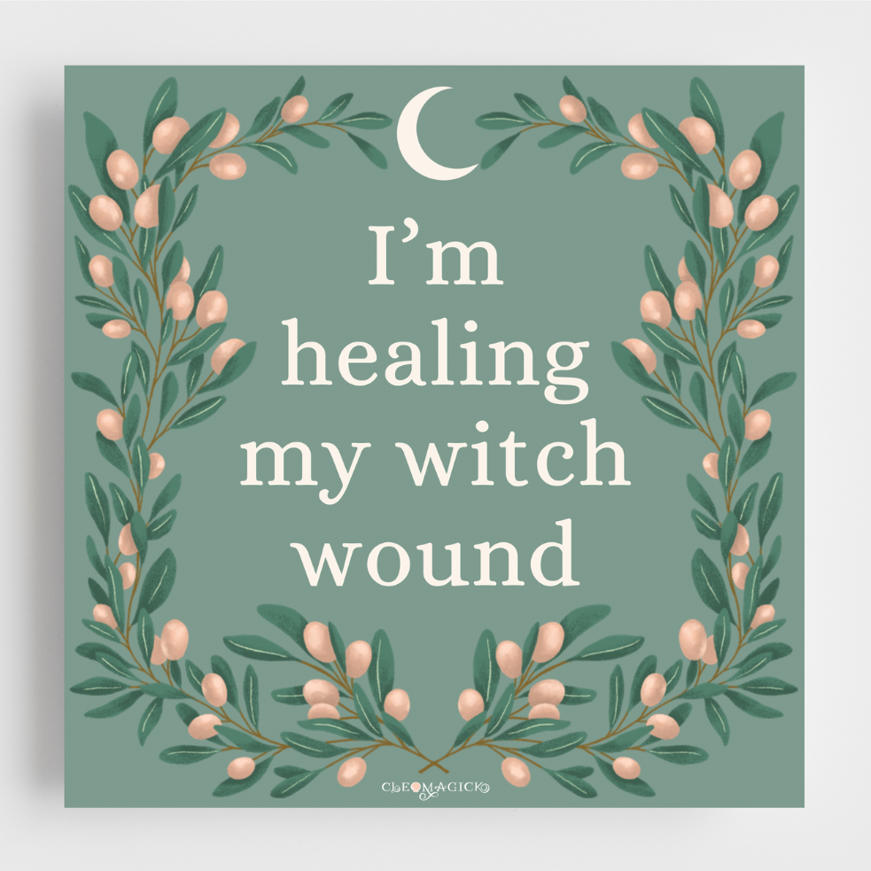 WITCH WOUND ART PRINT, 15 x 15cm Square