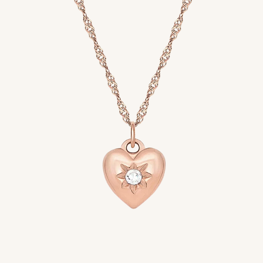 HEART OF THE FAERY PENDANT NECKLACE, ROSE GOLD
