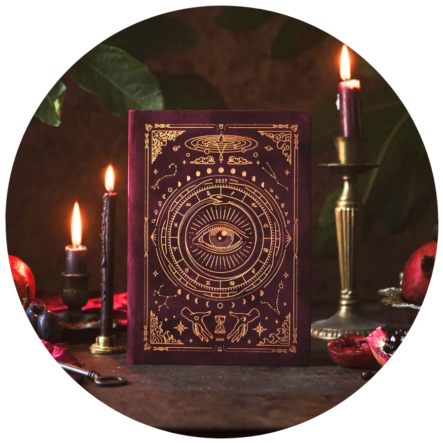 MAGIC OF I. 2027 ASTROLOGICAL PLANNER, POMEGRANATE VELVET
