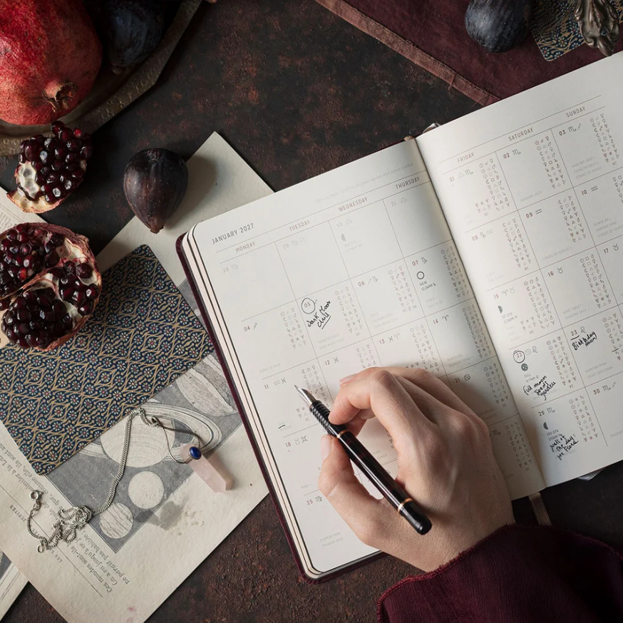 MAGIC OF I. 2027 ASTROLOGICAL PLANNER, POMEGRANATE VELVET