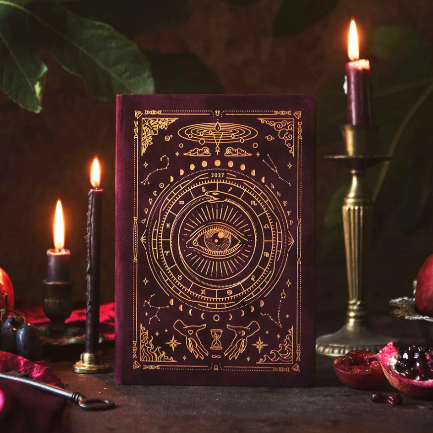 MAGIC OF I. 2027 ASTROLOGICAL PLANNER, POMEGRANATE VELVET