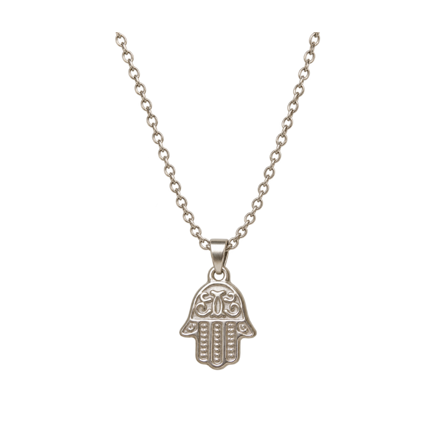 THE HAMSA HAND CHOKER NECKLACE, SILVER