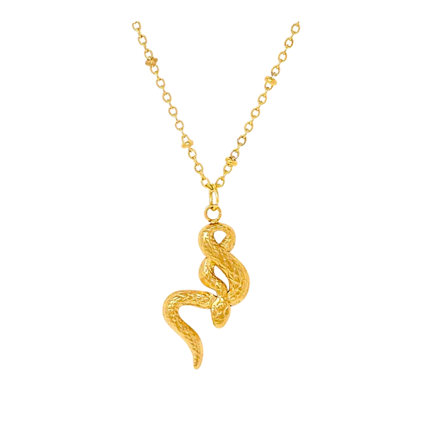 THE SERPENT PENDANT NECKLACE, GOLD